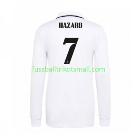 Fußballtrikots Real Madrid Eden Hazard 7 2022-2023 Langarm Heimtrikotsatz kaufen